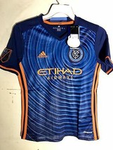 Adidas Youth MLS Jersey New York City FC Team Blue sz S - £6.72 GBP