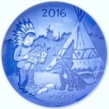 BING &amp; GRONDAHL 2016 Children&#39;s Day Plate The Little Indian Chief - Damaged Box - £24.07 GBP