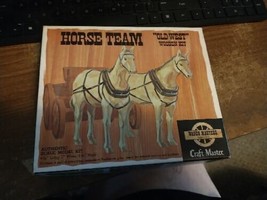 Vintage Craft Master Horse Team Old West Wooden Kit Model  New Open Box - £15.86 GBP