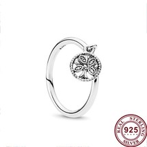 100% 925 кольцо Silver  Pan Ring Simple Tree Of Life  Pan Ring For Women Wedding - £9.35 GBP