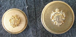 Nice Vintage Set Of 2 Metal Buttons, Vg Condition - Great Vintage Buttons - $3.65