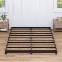 4 Inch Bed Frame King Size Low Profile, King Bed Frame No Box Spring, Black - $136.92