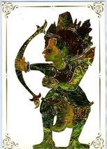 QANTAS Menu and Autograph Indonesian Puppet Cover 1996 Australian Airline - $19.80