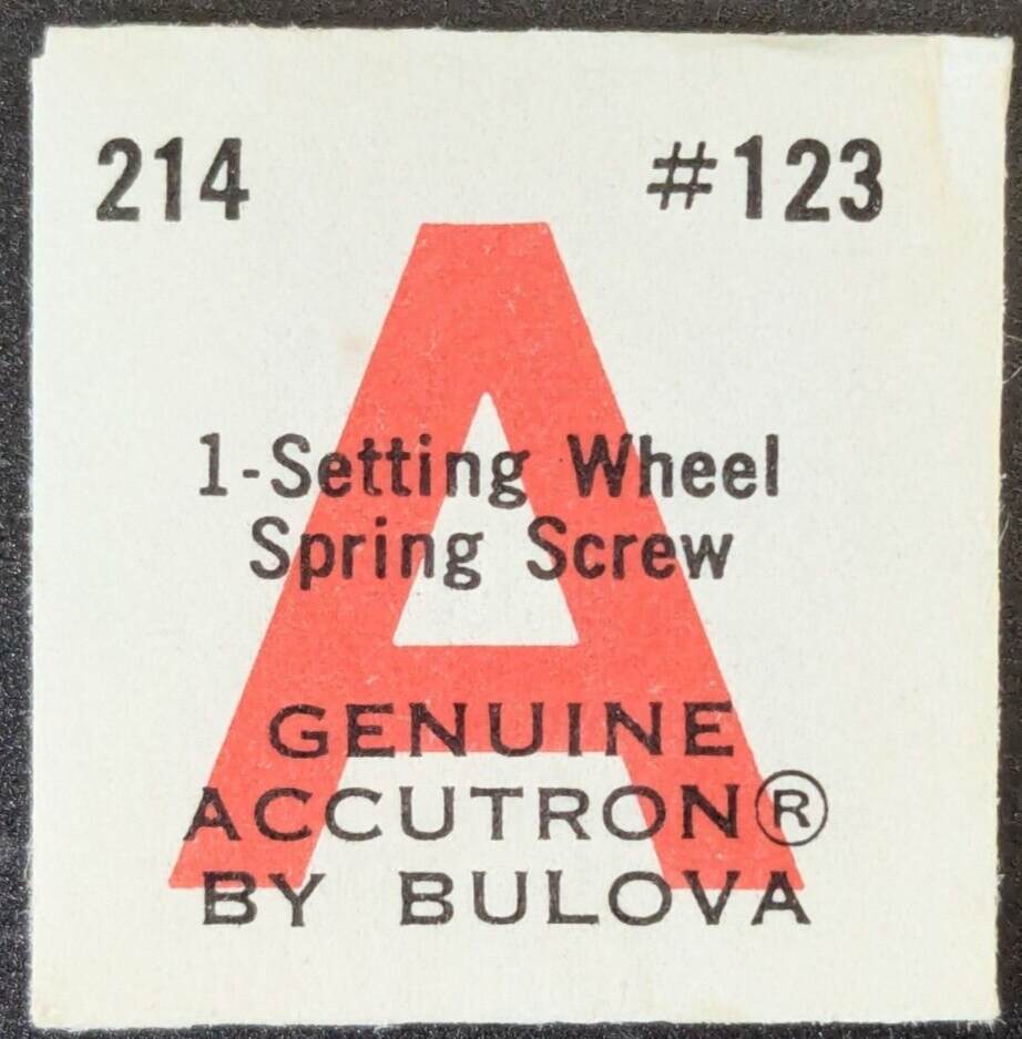 NOS Genuine Bulova Accutron 214 - Watch Part #123 - Setting Wheel Spring... - $9.89