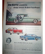DeSoto Three 4 Door Hardtops Print Magazine Advertisement 1956 - €5,20 EUR