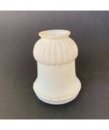 Antique Vintage Lamp Light Glass Shade White Satin Bell Shape 2.25&quot; Fitter - £11.09 GBP