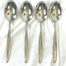 Vintage Rogers Oneida Sunburst 4 Tablespoons Soup Spoons Atomic Stars UT - $16.95