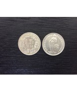 Moneta argento Helvetia Svizzera 1 franco 1963 vecchia moneta - $8.10