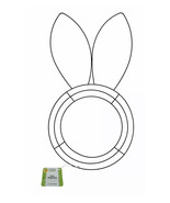 SHIP 24HR-Floral Garden Bunny Shaped Metal Wreath Form, 17.375x9.5-in.-B... - £7.78 GBP