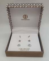Giani Bernini 3-PC. Set Cubic Zirconia Stud and Huggie Hoop Earrings in Sterling - £23.90 GBP