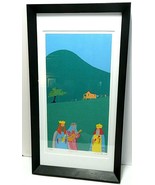 Vintage 90 Ana Maria Magico Trio Lithograph 15” x 18” Framed 22&quot; x 12&quot;  ... - £45.77 GBP