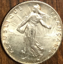 1916 France Silver 50 Centimes Coin - Unc ! - - £5.28 GBP