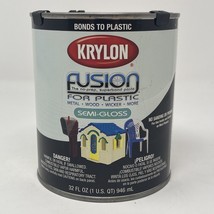 Krylon 5301 Fusion For Plastic Semi Gloss Black, 1 Quart Paint  SHIPS FAST - £25.98 GBP