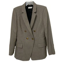 A.L.C. Sedwick Double Breasted Houndstooth Blazer Womens Size 10 Career ... - £166.21 GBP