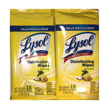 Lysol  Disinfecting Wipes (Twin Pack)   Travel Pack 15ct Lemon Scent Travel Size - $14.60