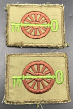 2 - 1960s Boy Scouts BSA Quartermaster Patch  Khaki 2.25&quot;x1.75&quot; Wagon Wh... - $18.53