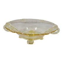 Sahara Yellow Heisey Glass 1401 Empress 6&quot; Mint Dish Dolphin Footed  - $29.09