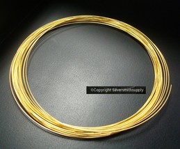 12 Memory wire 4.5 in loops 18ga 115mm gold plated necklace wire loops M... - £3.12 GBP