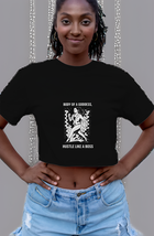 Body Of A Goddess, Hustle Like A Boss Womens Cropped Short Sleeve Shirt - $14.99
