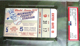 1957 World Series g 5 PSA 3/DNA 10, Andy Pafko, 4 time ALL-STAR w photo ... - $6,177.23 MXN