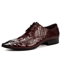Mens formal shoes leather Oxford  shoes for men dressing wedding men&#39;s brogues o - £144.55 GBP