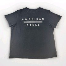 American Eagle Outfitters T Shirt Mens XL Black Graphic Logo Tee 100% Co... - $9.89