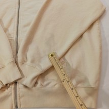 John Galt Full Zip Men's Cream Cotton Blend Hoodie Sweatshirt Measured Chest 53" image 4
