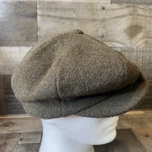 Vintage Lake of the Isles Newsboy Cabbie Hat Black Wool Sz M Men’s Gatsb... - $21.78