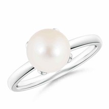 ANGARA 8mm Freshwater Pearl Solitaire Ring in Sterling Silver for Women, Girls - £99.66 GBP+