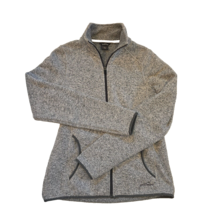 EDDIE BAUER - Full Zip Closure - Size Medium - Light Gray-Fleece Sweater... - $16.01