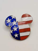 Mickey Mouse American Flag Vintage Enamel Pin 2000 Celebrate the Future - $24.55