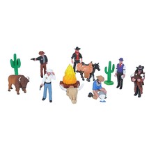 WILD REPUBLIC Figurines Tube, Cowboy Action Figures, Ten Piece West Set ... - £33.81 GBP
