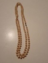 50s/60s Faux  Pearl Necklace Vintage Pink Mcm Vtg - £15.19 GBP