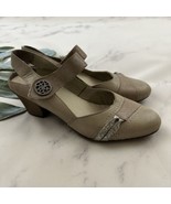 Rieker Antistress Womens Sling Back Mary Jane Heels Size 37 Metallic Silver - $52.79 CAD