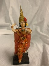 vintage handmade 8&quot; display doll figurine Thailand Bangkok dancer collectible - £7.63 GBP