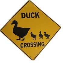 Atlas Screen Printing Crosswalks Aluminum 12 x 12 Duck Crossing Sign - £17.24 GBP