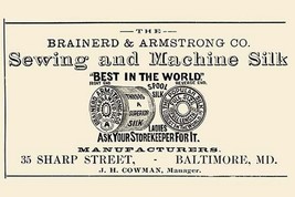 Brainerd &amp; Armstrong Co. Sewing and Machine Silk - Art Print - $21.99+