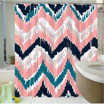 Triangle Geometry 9 Shower Curtain Bath Mat Bathroom Waterproof Decorative Bath - £15.69 GBP+