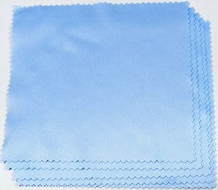 5PCs Microfiber Blue Cleaning Cloth Wipes for Eyeglass Sunglasses Phone ... - $4.95