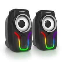 Computer Speakers,2.0 Stereo Volume Control Gaming Speakers With Surroun... - £30.95 GBP