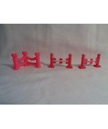 Pretend Play Dollhouse Pink Plastic Fencing Parts - £2.28 GBP