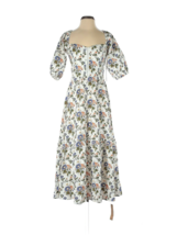 NWT Reformation Rutherford Midi in Calico Floral Puff Sleeve Cotton Dress 6 - £157.78 GBP
