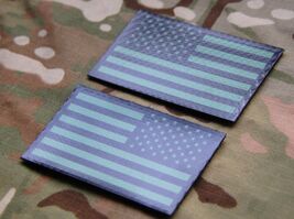 Infrared US Flag Patch Set Green &amp; Black Navy SEAL NSWDG US Army DEVGRU ... - $25.50