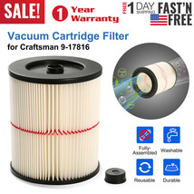 Vacuum Filter Filter For Shop Vac / Craftsman 17816, 9-17816 Replacement Wet Dry - £29.71 GBP