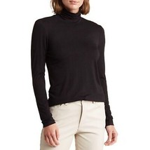 T TAHARI Women&#39;s XL Long Sleeve Top Turtleneck XL Stretch Chocolate Brown Easter - £43.01 GBP