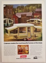 1969 Print Ad Coleman Pop-Up Tent Campers Old Western Town Wichita,KS - $15.26