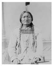 Chief Sitting Bull Native American Leader Holding Pipe 8X10 Photo - £6.72 GBP