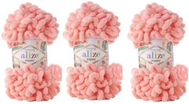 Alize Puffy Baby Big Loop Blanket Yarn Lot of 3skn 300gr 30yds 100% Micr... - £15.14 GBP