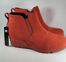 Sorel Orange Suede Boots Booties Waterproof NWOB Size 5.5 or Size 8 Wedge - £54.85 GBP