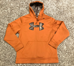 Under Armour Hoodie Mens Medium Orange UA Storm Caliber Sweatshirt Hunting Camo - £19.38 GBP
